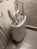 利皇刀具套裝六件套家用廚房菜刀切片刀砍骨刀果蔬刀多用剪刀組合 白鯨刀具6件套+楠竹板+磨刀器 曬單實(shí)拍圖