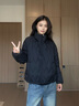 波司登（BOSIDENG）2025新款輕薄羽絨服女短款立領(lǐng)90絨寬松休閑保暖外套B250135304 夜空黑|8F44 S 160/84A 體重約100-110斤 曬單實(shí)拍圖