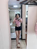 鉑吶苓牛仔超短褲女夏季大碼美式復(fù)古低腰顯瘦卷邊時(shí)尚百搭性感包臀熱褲 性感卷邊牛仔短褲【藍(lán)灰色】 L 108-118斤 曬單實(shí)拍圖