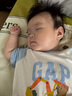 Gap嬰兒2025夏季新款純棉印花logo撞色插肩袖連體衣兒童裝774571 藍(lán)色 80cm (9-18月) 亞洲尺碼 曬單實(shí)拍圖