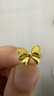 賽菲爾生日禮物黃金耳釘女足金甜美蝴蝶結耳飾 直針款 約1.68克 曬單實(shí)拍圖