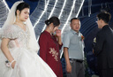 紫魅俏婚禮媽媽裝連衣裙女春夏裝高貴年輕喜婆婆V領(lǐng)氣質(zhì)顯瘦婚宴禮服裙 酒紅色【短袖】 2XL (建議120-130斤) 曬單實(shí)拍圖
