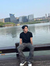 主意范（ZHUYIFAN）王嘉爾同款白色收袖口t恤男美式修身顯肌肉健身短袖彈力收腰半袖 黑色【修身顯瘦】 推薦指數(shù) L 115至130斤可穿 曬單實(shí)拍圖