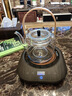 容山堂玻璃煮茶壺蒸茶器燒水壺圍爐煮茶壺煮茶器電陶爐煮茶套裝養生壺 平光蒸煮玻璃壺+小悅黑胡桃茶爐 曬單實(shí)拍圖