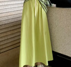 美洋（MEIYANG）青檸防曬半裙UPF50+防蚊口袋休閑度假A字大擺長(cháng)裙夏季高腰半身裙 黃綠色（長(cháng)版） S 曬單實(shí)拍圖