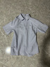 名創(chuàng)優(yōu)品短袖襯衫男夏季牛津紡條紋襯衣男士衣服休閑翻領(lǐng)半袖Z 藍白 XL 曬單實拍圖