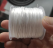 彈力線耐磨皮筋扁形手串手鏈水晶松緊線手工DIY佛珠 水晶串珠線 白色0.6mm60米 1 卷白色 曬單實拍圖
