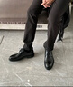 海瀾之家皮鞋男款高端真皮秋冬季商務(wù)正裝德比鞋男士加絨增高新郎結婚鞋子 黑色增高款 （內增高） 40 曬單實(shí)拍圖