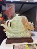 匠驢一帆風(fēng)順帆船擺件玉石辦公室客廳玄關(guān)招財裝飾品公司喬遷開業(yè)禮物 小號紅花玉色長31寬11.5高28厘米 曬單實拍圖