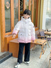 波司登（BOSIDENG）25年新款男女兒童短款5A抗菌4防面料大兜連帽羽絨服T250246915DS 【店長推薦】雪粉漸變|9BN6 130 /64 約 115-130cm 26kg 曬單實拍圖