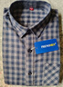 普羅蒙100%純棉磨毛格子長(cháng)袖襯衫男中老年秋冬新款襯衣 12 46 曬單實(shí)拍圖