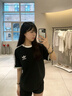 俞兆林（YUZHAOLIN）休閑短褲女款2025夏季新款韓版下身失蹤高腰外穿闊腳黑色休閑熱褲 黑色 S 建議86-98斤 曬單實(shí)拍圖