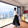 優(yōu)優(yōu)1點(diǎn)（Yoyo one）女童半身裙夏季薄款兒童黑色長(cháng)裙褲洋氣2025新款夏裝大童冰絲褲子 2170黑色+9961白色【套裝】 120 120cm 曬單實(shí)拍圖