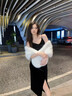 新娘披肩旗袍斗篷保暖坎肩結(jié)婚禮服披風(fēng)外套秋冬外搭仿皮草狐貍毛 白色全毛款（豪華版） 曬單實(shí)拍圖