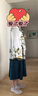 俞兆林（YUZHAOLIN）夏季女士新款防曬防風(fēng)連帽斗篷披肩時(shí)尚百搭長款女士復(fù)古分氣質(zhì) 斗篷披肩 梔子花 曬單實(shí)拍圖