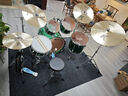 雅馬哈（YAMAHA）Absolute Hybrid Maple Custom高端架子鼓成人專業(yè)爵士鼓 淺綠色亮光 5鼓套裝 含CS755 曬單實拍圖