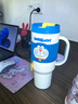 杯具熊正品大容量車(chē)載保溫杯雙飲水杯居家辦公帶手柄便攜杯子車(chē)載保溫杯-星星夢(mèng) 1200ml 曬單實(shí)拍圖