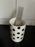 唐宗筷 赫本風(fēng)陶瓷筷子筒（波點(diǎn)）高顏值 可瀝水帶底座 筷籠筷架C5346 曬單實(shí)拍圖