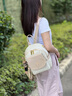 古梵緹（GUFANTI）雙肩包女2025新款 小背包韓版百搭通勤包情人節(jié)七夕禮物送女友 杏色+兔子掛件 曬單實(shí)拍圖