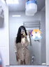 斤慕緞面睡衣套裝女情趣內衣吊帶睡裙連衣裙子外袍披肩家居服約會戰(zhàn)袍 睡裙【粉 吊帶+T褲+外袍+腰帶】 曬單實拍圖