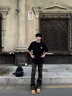 卡圖弛美式高街設計感迷彩褲子男夏季潮流復古直筒hiphop微喇工裝牛仔褲 迷彩 XL 曬單實拍圖