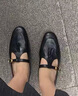 拔佳（Bata）羊皮書流蘇瑪麗珍女2025秋季新款英倫復(fù)古軟底樂福鞋AVL11CA5 黑色 37 曬單實拍圖