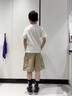 班尼路童裝兒童夏季套裝男童夏裝2025年男孩韓版帥氣短袖t恤上衣工裝褲 白BN夏日海浪+紫BN魔術(shù)貼 130 【推薦體重45-56斤】 曬單實(shí)拍圖
