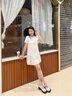 卓詩(shī)尼厚底瑪麗珍女鞋2025秋季新款粗跟增高水鉆英倫風(fēng)小皮鞋單鞋樂(lè)福鞋 米白色 37 曬單實(shí)拍圖