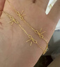 曼卡龍迷你蝴蝶結(jié)五花黃金項(xiàng)鏈?zhǔn)止だz足金計(jì)價(jià)精品禮物女 迷你蝴蝶結(jié)五花項(xiàng)鏈-含工費(fèi)112元/克 約4.89g-預(yù)售以實(shí)收克重為準(zhǔn)-多退少補(bǔ) 曬單實(shí)拍圖