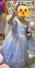 迪士尼艾莎女童公主裙連衣裙子女童夏裝夏季2025新款新品連衣裙童裝 曬單實(shí)拍圖