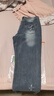 MMOPTOP嘻哈復古牛仔褲子男士秋冬季刺繡寬松闊腿直筒褲GK23575牛仔藍2XL 曬單實(shí)拍圖