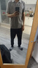 啄木鳥（TUCANO）短袖t恤男士純色商務(wù)休閑經(jīng)典polo打底衫百搭上衣男裝 淺灰 XL 曬單實(shí)拍圖