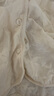 茵曼（INMAN）法式小香風(fēng)短袖襯衫女夏季氣質(zhì)提花寬松時(shí)尚純棉舒適襯衣 杏色 S 曬單實(shí)拍圖