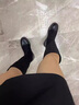 卡帝樂鱷魚（CARTELO）不過膝下中筒靴子女長筒2025新款矮小個(gè)子內(nèi)增高長靴顯瘦瘦高筒 平底4CM-加絨 36 曬單實(shí)拍圖