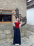 爾山集一字肩花朵性感短袖T恤女夏季緊身褶皺辣妹純欲露肩修身上衣 【紅色】S（95斤以?xún)龋?曬單實(shí)拍圖