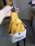鷗咖諾韓版ins可愛(ài)斜挎包女小眾休閑包包少女百搭學(xué)生胸包騎行運動(dòng)腰包 黃色 曬單實(shí)拍圖