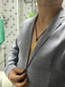 皮爾卡丹夏季薄款亞麻小西裝男寬松棉麻外套中老年休閑西服男防曬上衣外套 8808/藍灰色 2XL 185 曬單實(shí)拍圖