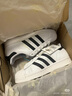 阿迪達斯（adidas）男女鞋 SUPERSTAR 三葉草經(jīng)典金標(biāo)貝殼頭板鞋休閑運動鞋 力薦款FU7712 37 曬單實拍圖