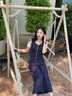佰藍嬌時(shí)尚休閑短袖襯衫闊腿褲套裝女2025夏季新款高級感顯瘦穿搭兩件套 牛仔藍 M （建議90-110斤） 曬單實(shí)拍圖