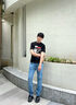 Calvin KleinJeans【涼感】25春夏新款男士休閑通勤ck修身直筒牛仔褲4RAB703 UL9-牛仔淺藍(lán) 33 曬單實拍圖