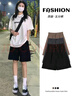 浪莎西裝短褲女夏季新款2025通勤高級(jí)感休閑西褲a字高腰闊腿五分褲 曬單實(shí)拍圖
