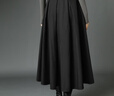晚白【新品】黑色百褶半身裙2026春款洋氣百搭垂墜a字傘裙長(cháng)裙 黑色 2XL 曬單實(shí)拍圖