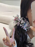 薇施妮（WEISHINI）晚宴同款發(fā)飾滿(mǎn)天星仿真花頭飾發(fā)夾古堡公主油畫(huà)感發(fā)卡頭花 2_彩色滿(mǎn)天星懶人鴨嘴夾一對 曬單實(shí)拍圖