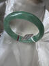 老坑翡翠手鐲緬甸冰種油青飄花玉手鐲女正圈平安鐲淺綠玉鐲子正品 57圈口 曬單實(shí)拍圖