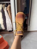 達芙妮真皮馬丁靴英倫風(fēng)2025秋冬新款厚底增高工裝短靴西部大黃靴潮酷 黃色-單里【秋冬款】 37 曬單實(shí)拍圖