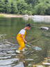 羚特趕海連體褲兒童玩水連體衣沙水服涉水服下水褲-檸檬黃 35 曬單實(shí)拍圖