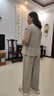 恒源祥2025夏季新款媽媽夏裝套裝氣質(zhì)短袖襯衫中老年女短袖T恤真絲上衣 卡其色套裝 3XL 建議131-140斤 曬單實拍圖