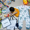 DOMIAMIA新生兒包屁衣嬰兒連體衣寶寶服飾嬰兒哈衣爬服滿月服和尚服 帽檐秘符 59cm （推薦1-3個(gè)月） 曬單實(shí)拍圖