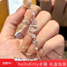 君念玉999純銀足銀helloKitty精致手鏈女士女生凱蒂貓小眾 凱蒂貓-粉色精美禮盒 曬單實(shí)拍圖