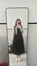 自巧小個(gè)子復(fù)古氣質(zhì)打底衫絲絨背心裙套裝女2024秋冬新款兩件套 水貂灰打底 M (4碼) 曬單實(shí)拍圖
